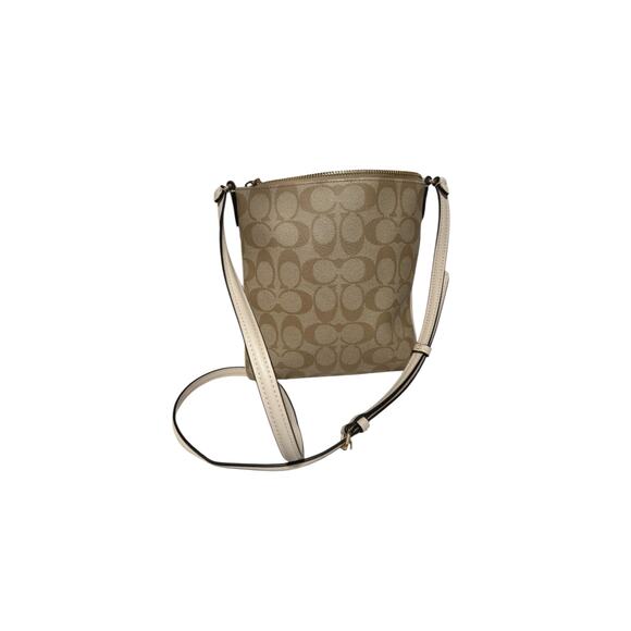 Coach File Mini Rowan Crossbody Bag Signature Canvas Khaki Chalk C2498 - Picture 11 of 12